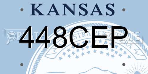448CEP Kansas License Plate