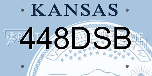448DSB Kansas License Plate