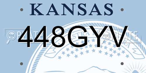448GYV Kansas License Plate
