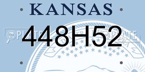 448H52 Kansas License Plate