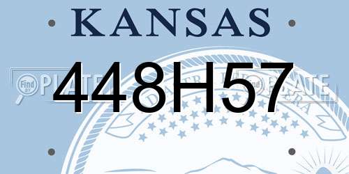 448H57 Kansas License Plate
