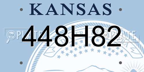448H82 Kansas License Plate