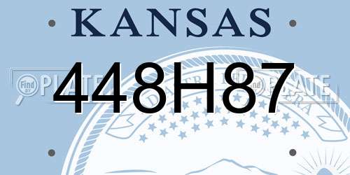448H87 Kansas License Plate