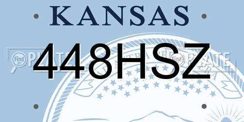 448HSZ Kansas License Plate