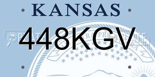 448KGV Kansas License Plate