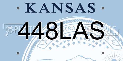 448LAS Kansas License Plate