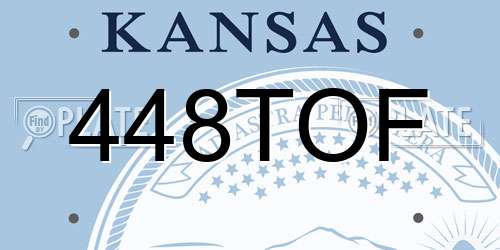 448TOF Kansas License Plate