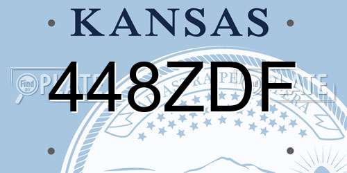 448ZDF Kansas License Plate