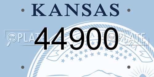 44900 Kansas License Plate