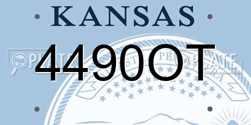 4490OT Kansas License Plate