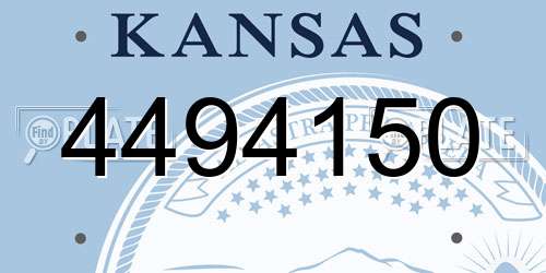 4494150 Kansas License Plate