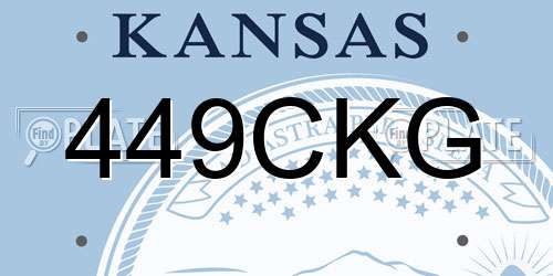 449CKG Kansas License Plate