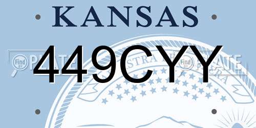 449CYY Kansas License Plate