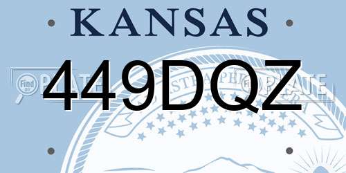 449DQZ Kansas License Plate