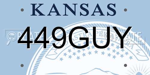 449GUY Kansas License Plate