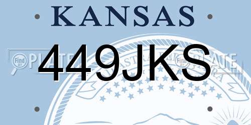 449JKS Kansas License Plate