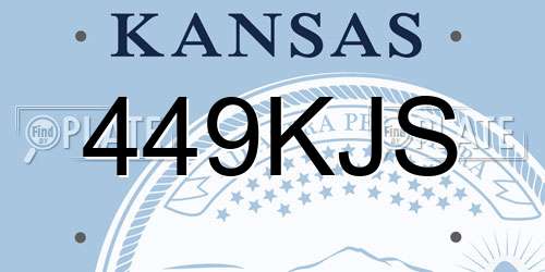 449KJS Kansas License Plate