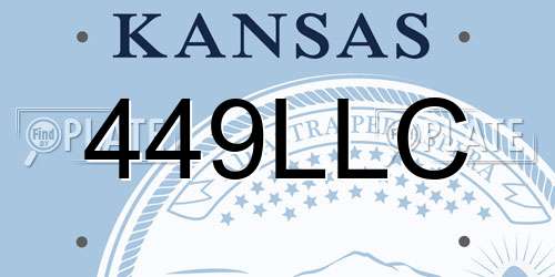 449LLC Kansas License Plate