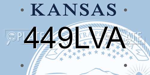 449LVA Kansas License Plate