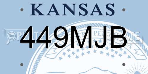449MJB Kansas License Plate