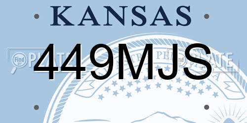 449MJS Kansas License Plate