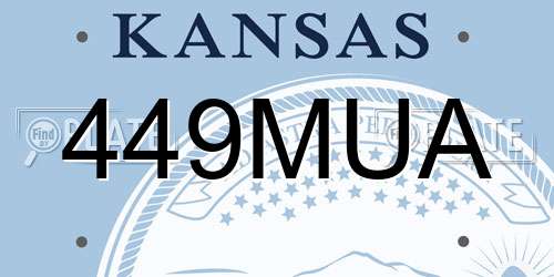 449MUA Kansas License Plate