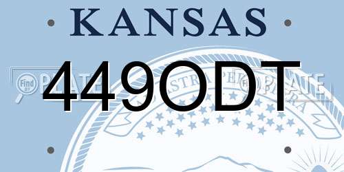 449ODT Kansas License Plate