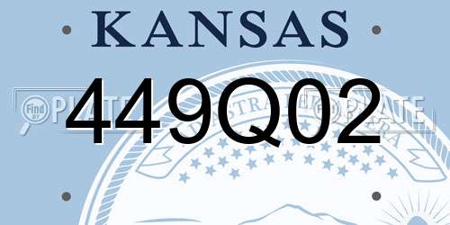 449Q02 Kansas License Plate