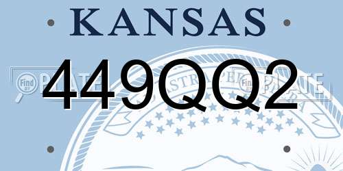 449QQ2 Kansas License Plate