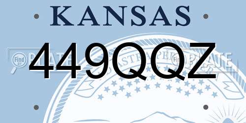 449QQZ Kansas License Plate