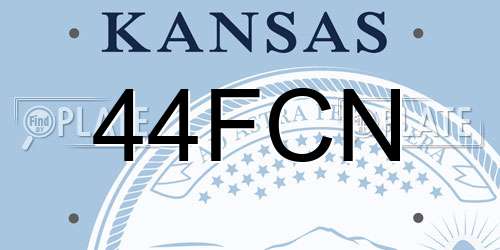 44FCN Kansas License Plate