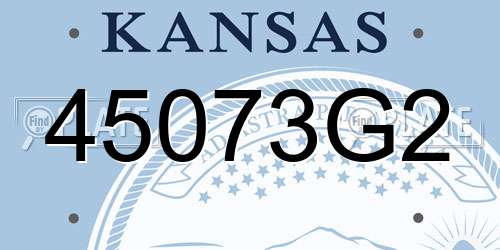 45073G2 Kansas License Plate