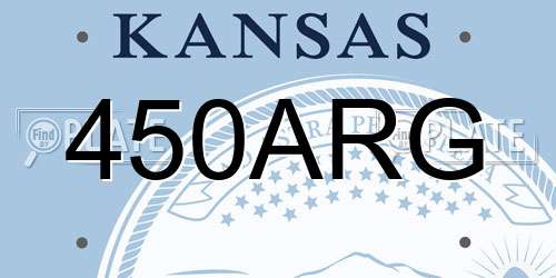 450ARG Kansas License Plate