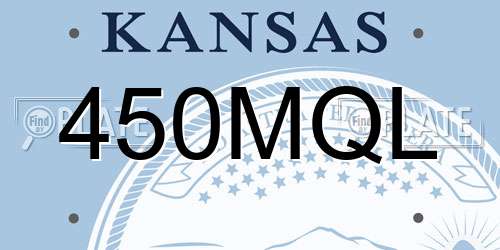 450MQL Kansas License Plate