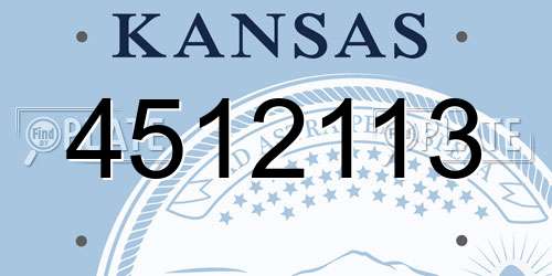 4512113 Kansas License Plate