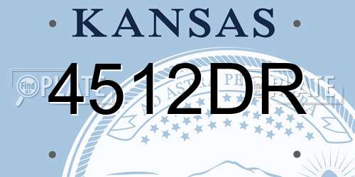 4512DR Kansas License Plate