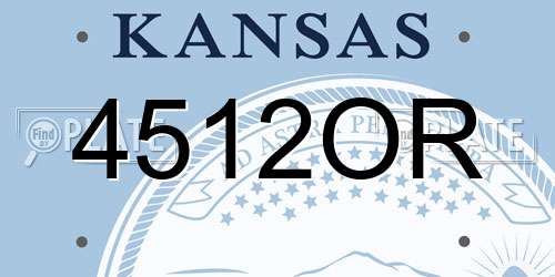4512OR Kansas License Plate