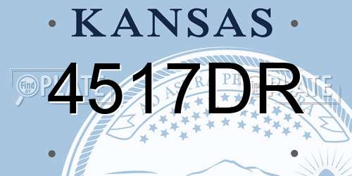 4517DR Kansas License Plate