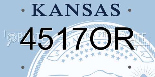 4517OR Kansas License Plate