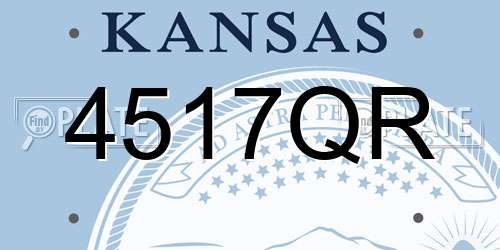 4517QR Kansas License Plate