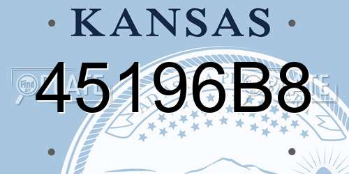 45196B8 Kansas License Plate
