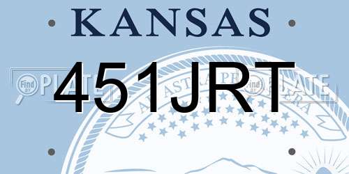451JRT Kansas License Plate