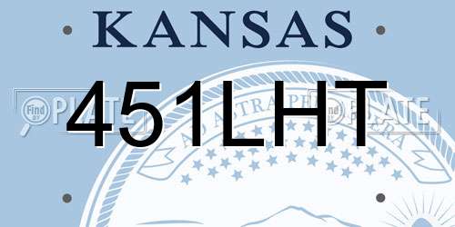 451LHT Kansas License Plate