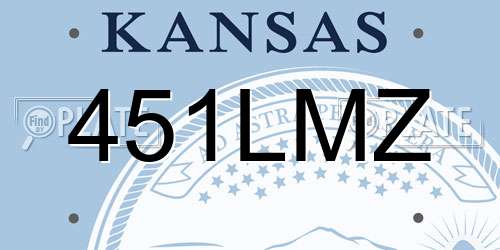 451LMZ Kansas License Plate