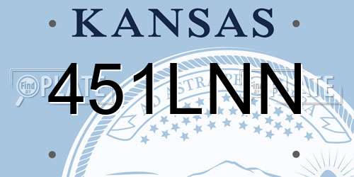 451LNN Kansas License Plate