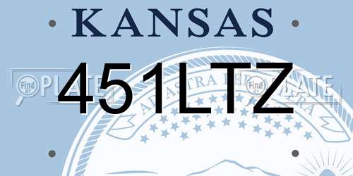 451LTZ Kansas License Plate