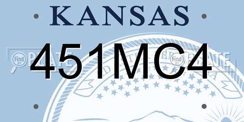 451MC4 Kansas License Plate