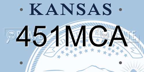 451MCA Kansas License Plate