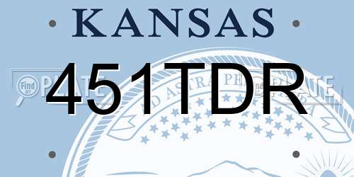 451TDR Kansas License Plate
