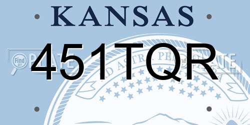 451TQR Kansas License Plate